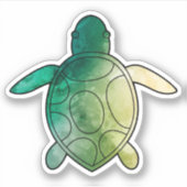 Meeresschildkröte Aufkleber (Vorderseite)