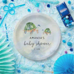 Meeresschildkröte - Babyparty Pappteller