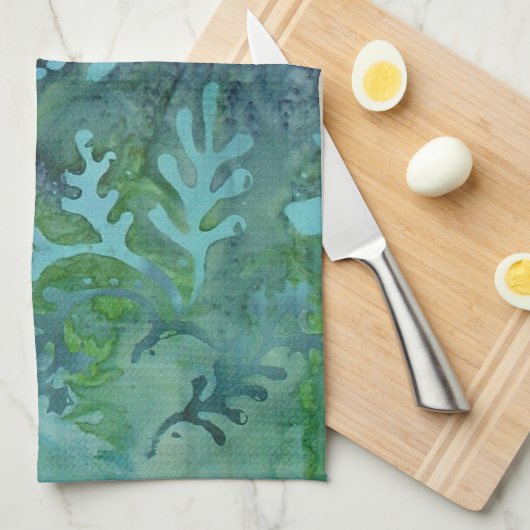 Meeresschildkröte-Batik Geschirrtuch (Viertel Falte)