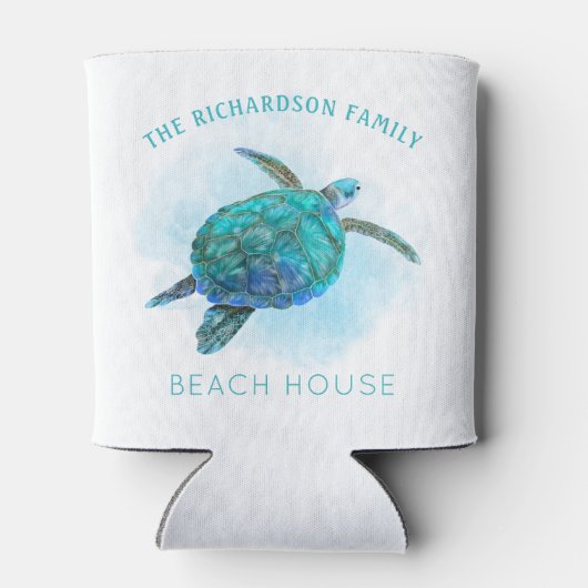 Meeresschildkröte Beach House Dosenkühler (Rückseite)