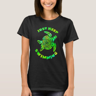 Meeresschildkröte behalte nur Schwimmen Ocean Beac T-Shirt