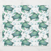 Meeresschildkröte Bierflaschenetikett (Einzelnes Label)