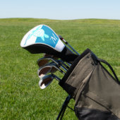 Meeresschildkröte Blau Aquamarin Weiß Golf Headcover (In SItu)