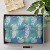 Meeresschildkröte-blaues Aqua-Seidenpapier Seidenpapier (Geschenk)