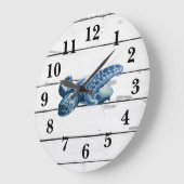 Meeresschildkröte-blaues Große Wanduhr (Winkel)