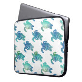 Meeresschildkröte-blaues Grün-Laptop-Hülse Laptopschutzhülle (Vorderseite Links)