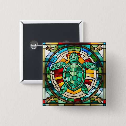 Meeresschildkröte Button (Vorne & Hinten)