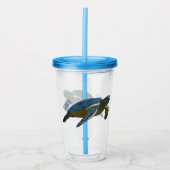 Meeresschildkröte-Cartoon Acryltrinkbecher (Vorderseite)