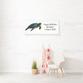 Meeresschildkröte-Cartoon Banner (Insitu)