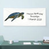 Meeresschildkröte-Cartoon Banner (Messe)