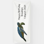 Meeresschildkröte-Cartoon Banner (Vertikal)