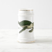 Meeresschildkröte-Cartoon Bierglas (Mittel)