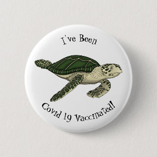 Meeresschildkröte-Cartoon Button