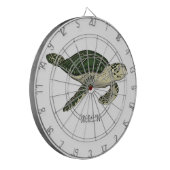 Meeresschildkröte-Cartoon Dartscheibe (Vorderseite Links)