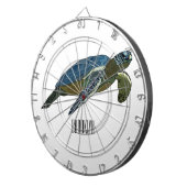 Meeresschildkröte-Cartoon Dartscheibe (Vorderseite rechts)