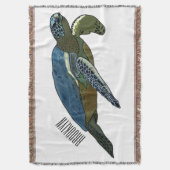 Meeresschildkröte-Cartoon Decke (Vorderseite Vertikal)