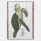 Meeresschildkröte-Cartoon Decke (Vorderseite Vertikal)