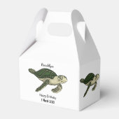 Meeresschildkröte-Cartoon Geschenkschachtel (Rückseite)