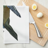 Meeresschildkröte-Cartoon Geschirrtuch (Viertel Falte)