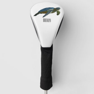 Meeresschildkröte-Cartoon Golf Headcover