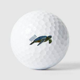 Meeresschildkröte-Cartoon Golfball