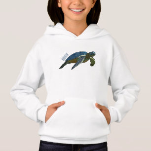 Meeresschildkröte-Cartoon Hoodie
