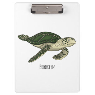 Meeresschildkröte-Cartoon Klemmbrett