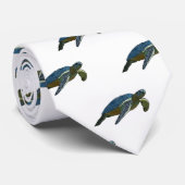 Meeresschildkröte-Cartoon Krawatte (Gerollt)