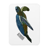 Meeresschildkröte-Cartoon Magnet (Vertikal)