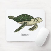Meeresschildkröte-Cartoon Mousepad (Mit Mouse)