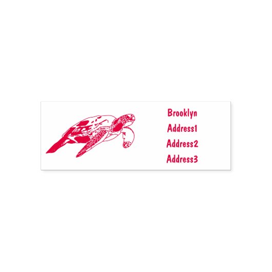 Meeresschildkröte-Cartoon Permastempel (Design)