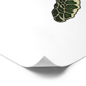 Meeresschildkröte-Cartoon Poster (Ecke)