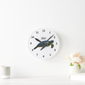Meeresschildkröte-Cartoon Runde Wanduhr (Zuhause)