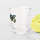 Meeresschildkröte-Cartoon Schnapsglas (Rechts)