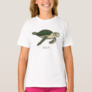 Meeresschildkröte-Cartoon T-Shirt