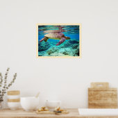 Meeresschildkröte (Chelonia mydas) Poster (Küche)