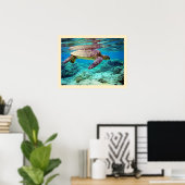 Meeresschildkröte (Chelonia mydas) Poster (Heimbüro)