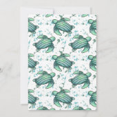 Meeresschildkröte Dankeskarte (Rückseite)