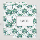 Meeresschildkröte Dankeskarte (Vorne/Hinten)