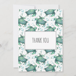 Meeresschildkröte Dankeskarte