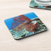 Meeresschildkröte, die underwater 2 stillsteht getränkeuntersetzer (Linke Seite)