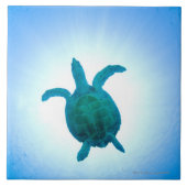 Meeresschildkröte, die underwater schwimmt fliese (Vorderseite)