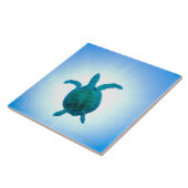 Meeresschildkröte, die underwater schwimmt fliese (Seite)