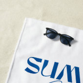 Meeresschildkröte Dunkelblaue Wasserfarbe Personal Strandtuch (Beispiel)