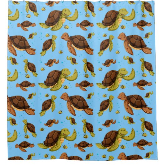 Meeresschildkröte Duschvorhang (Vorderseite)