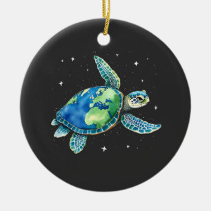 Meeresschildkröte Earth Day 2025 Meerestiere  Keramik Ornament