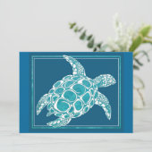 Meeresschildkröte Einladung (Stehend Vorderseite)