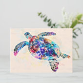 Meeresschildkröte Einladung (Stehend Vorderseite)