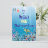 Meeresschildkröte Einladung (Stehend Vorderseite)