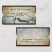 Meeresschildkröte / Erhaltung der Meeresressourcen Visitenkarte (Vorne/Hinten)